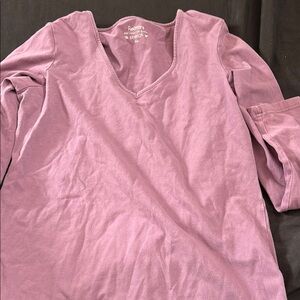 Reiss Pink Long Sleeve Relaxed T-Shirt